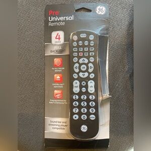GE Pro Universal Remote 4 Device #40081-Full Backlight!